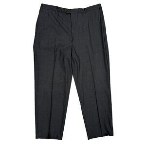 Giorgio Armani Dress Pants Striped Wool Trousers Grey 38x31